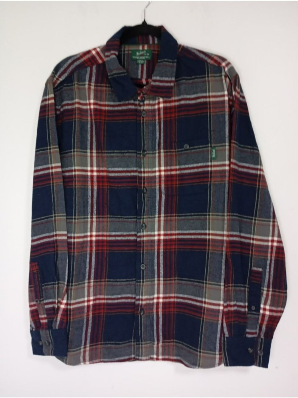 Woolrich Shirt Plaid Button-Down Flannel Size XL 100% Cotton Mens